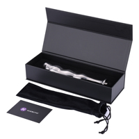 Hismith 7,68 Zoll 304L Edelstahl G-Punkt Prostata-Massagegerät mit Kliclok-System Geschenkbox-Verpackung für Premium Sexmaschinen-Spielzeug
