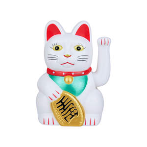 Japanese Waving Beckoning Maneki Neko 3 Inch Solar Powered Plastic Lucky <strong>Cat</strong> <strong>Figurine</strong> for Shop Business Ornament Home Decoration - Product Image 3
