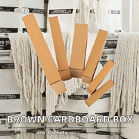 Boîtes rigides standard en carton ondulé brun, avec lamination mate, recyclables, petites boîtes d'expédition pour cadeaux et artisanat, avec poignée