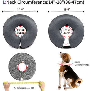 ปลอกคอป้องกันรอยกัดวงแหวนอลิซาเบธผ้าฝ้าย PP แบบนิ่มปรับได้สำหรับสัตว์เลี้ยงสุนัขแมวชุดทดสอบสัตวแพทย์ปลอกคอ - Product Image 5