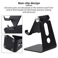 Nouveau design support de bureau Portable support de téléphone réglable tablette alliage métal aluminium support de téléphone portable pour ipad