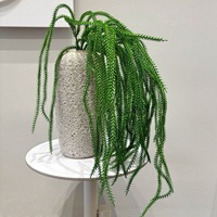 Plante artificielle verte en forme de queue de renard, toucher doux, plastique, 110 cm, décoration murale intérieure avec motifs en relief