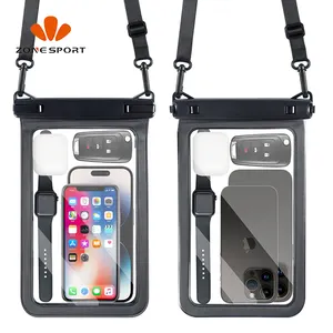 Bolsa crossbody para celular Aqua PVC atacado bolsa transparente à prova d'água para celular de 8,5 polegadas para esportes aquáticos