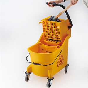 Seau de nettoyage en plastique multifonctionnel de 33 litres, chariot de concierge, essoreuse, seau de vadrouille - Product Image 5