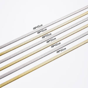 Cadena de Serpiente de Acero Inoxidable Resistente al Agua para Hombre y Mujer Chapada en Oro Gargantilla - Product Image 1