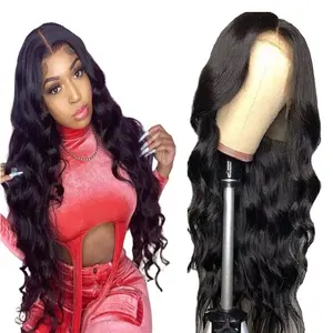 Frontal Glueless Full Hd Lace Perücke, Nagel haut ausgerichtet Virgin Natural Brazilian Hair Perücke, unverarbeitete Full Lace Echthaar Perücke