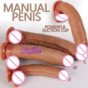 Dildo Anal de Silicona Líquida Suave con Tacto Realista, con Fuerte Ventosa, Estimulador de Juego Vaginal y Anal, Juguete Sexual - Product Image 1