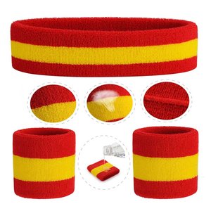 Juego <span class=keywords><strong>de</strong></span> Cintas para el Sudor - Cintas Deportivas para la Cabeza <span class=keywords><strong>y</strong></span> Muñecas para Hombres <span class=keywords><strong>y</strong></span> Mujeres, Cintas <span class=keywords><strong>de</strong></span> Tela <span class=keywords><strong>de</strong></span> Algodón para Tenis, Baloncesto, Gimnasio, Ejercicio - Product Image 2