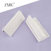 Palette de fards à paupières rectangulaire 5 couleurs avec fenêtre et miroir, emballage vide pour blush pigmenté, correcteur et crème de maquillage en ABS