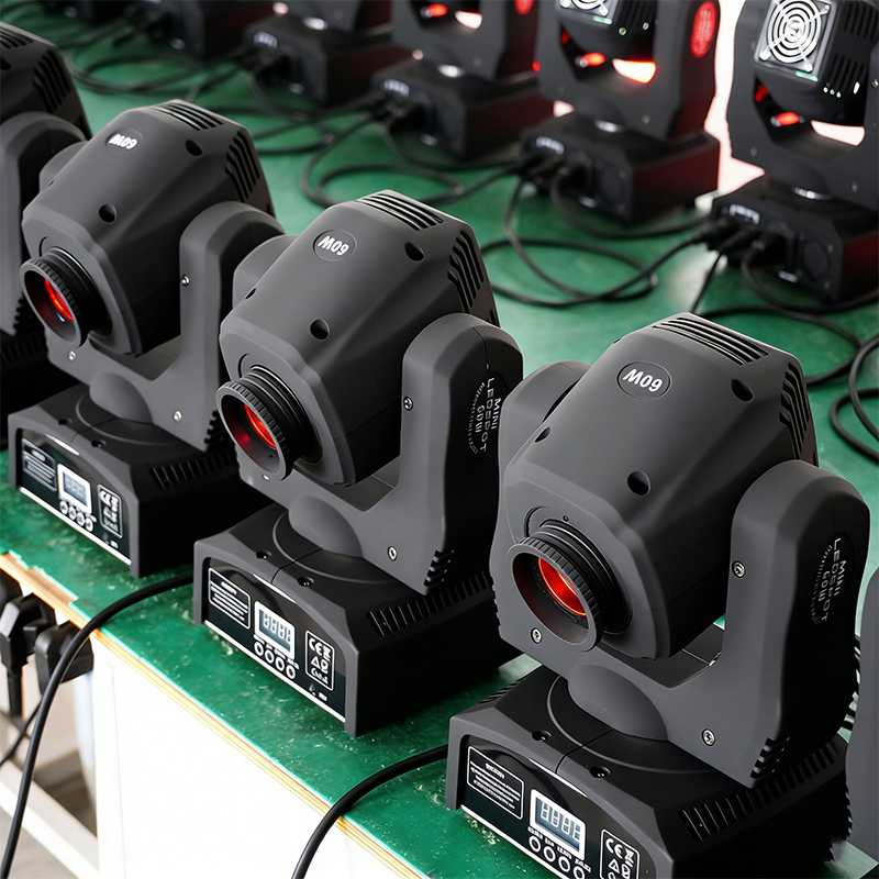 60W LED Gobo Moving Head Lighting DMX Sound Control Spot Pattern DJ Disco Wedding Stage Lights 4in1 RGBW LED Bead Rotating Light
