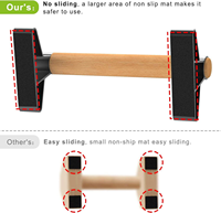 Barres de musculation en bois robustes, parallettes, capacité de charge de 500 lb, antidérapantes, barres de calisthénie pour équilibre sur les mains