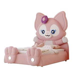 <span class=keywords><strong>Cama</strong></span> Individual Minimalista Rosa con Espacio de Almacenamiento y Cabecera para Niñas, Tamaño King, en Oferta - Product Image 3