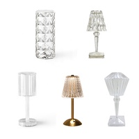 Lampes de table LED modernes à barre tactile, décoratives, à intensité variable, sans fil, rechargeables sur batterie, pour restaurant