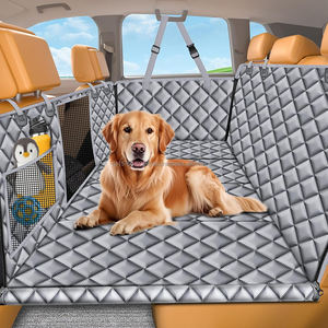 Funda Protectora Rígida para Asiento Trasero de Coche para Perros, Extensor de Asiento, Hamaca para Mascotas, Cama de Viaje con Ventana de Malla y Solapas Laterales - Product Image 2
