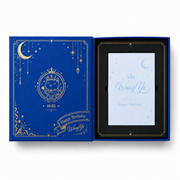 Boîte d'emballage en forme de livre en papier spécialisé avec pelliculage UV sélectif effet doux et insert en papier, faible MOQ