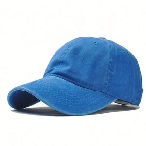 Gorra deportiva de 12 colores al por mayor en stock, gorra de algodón lavado y desgastado en blanco, gorra de béisbol de 6 paneles estilo papá para hombres y mujeres - Product Image 4
