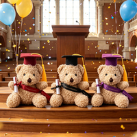 Mini ours en peluche pas cher pour la remise des diplômes, cadeau souvenir, décoration, petit ours en peluche pour les étudiants