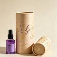 Conteneur en tube de carton de luxe pour les grains de café, l'emballage de flacons de parfum, boîte ronde personnalisée imprimée, écologique