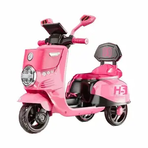 Üç tekerlekli led ışık çocuklar için elektrikli motosiklet satılık akülü motosiklet binmek araba oyuncak çocuk