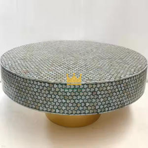 Table basse moderne en nacre de haute qualité, motif floral, coquille de Capiz, pour salon, prix abordable, Vietnam - Product Image 2