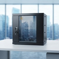 Armoire murale en acier laminé à froid SPCC IP20 pour serveur réseau informatique 2U 4U, petite taille, pour centre de données
