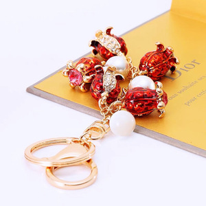 Llavero <span class=keywords><strong>de</strong></span> Metal al por Mayor con Flores <span class=keywords><strong>de</strong></span> <span class=keywords><strong>Granada</strong></span> Rojas, Colgante para Cartera, Bolso, Llavero para Coche, Adorno para Llaves, Regalo - Product Image 6