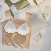 Brasier Para Mujer gilet de couche de base pour femme avec haut à licou minceur tricoté haut blanc accessoire de vêtements à la mode
