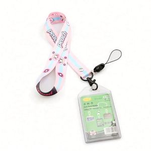 High Quality <b>Polyester</b> Bling Name Tag <b>Lanyard</b> with ID Card Holder Necklace Digital & Silk Screen Printing Eco-Friendly - Product Image 6