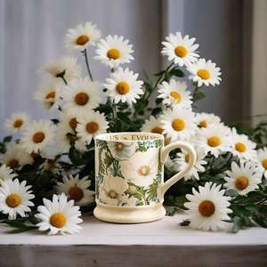 แก้วกาแฟเซรามิกสไตล์โบราณงานแฮนด์เมดลายดอกไม้รุ่นลิมิเต็ดใช้ได้กับเครื่องล้างจานแบบคลาสสิก - Product Image 2