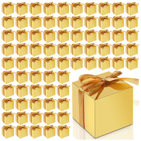 Emballage en papier avec logo personnalisé en feuille d'or de fantaisie pour mariage anniversaire Bonbons Macaron Chocolat Boîte cadeau Boîte en papier