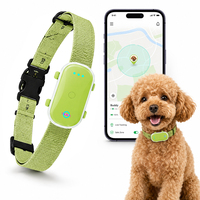 Qcool Geo Fence Pet Route History Step Counter Mudah Digunakan IP67 Tahan Air Pemantau Tidur 4G LTE GPS Pelacak Hewan Peliharaan Pintar Real Time