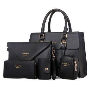 Alta calidad señora venta al por mayor barato 5 piezas Set Pu cuero llave caso <span class=keywords><strong>Cartera</strong></span> bolso de mano bolsos de mano China logotipo personalizado 50 piezas - Product Image 2