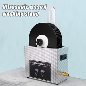 Nettoyeur à ultrasons pour disques vinyles, <span class=keywords><strong>machine</strong></span> de nettoyage pour 8 disques de 7 à 12 pouces, 220 V, 6 L, nettoyeur à ultrasons pour disques vinyles, laveur à ultrasons - Product Image 1