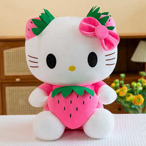Nuovo Peluche Gatto KT a Forma di Fragola, Cuscino per Bambine, Bambola per Bambini - Product Image 4