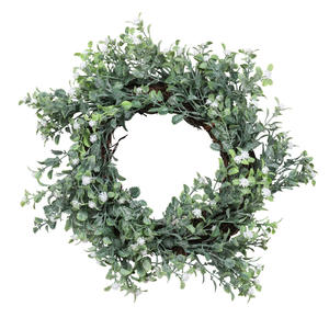 زينة للمنزل زينة عيد الميلاد ورقة صنوبر الأرز الثلجية مع خرز صنوبر والتوت إكليل عيد الميلاد - Product Image 6