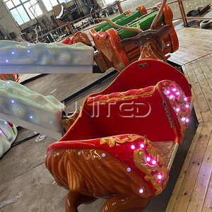 Juego mecánico avion atracciones de Navidad fabricante fibra vidrio Reno y trineo atracciones autocontrol de Navidad en venta - Product Image 2