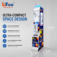 LIFUN Space Warriors Mini Machine à griffes à monnayeur, attrapeur de peluches, petit jeu d'arcade à grue, distributeur de prix