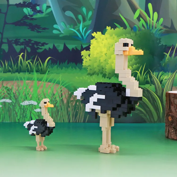 YIRUN-bloques de construcción de la serie bird para niños, juguetes de bloques de construcción de animales divertidos, venta al por mayor