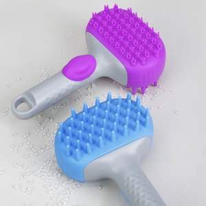 تخفيضات هائلة فرش سيليكون قابلة لإعادة الاستخدام جرو القط حمام أدوات الحلاقة للشعر الناعم دش تدليك مشط تنظيف لاستخدام الحمام - Product Image 4