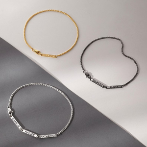 Bracciale da <span class=keywords><strong>uomo</strong></span> personalizzato con nome, bracciale con nome inciso <span class=keywords><strong>per</strong></span> bambini, regalo di <span class=keywords><strong>San</strong></span> <span class=keywords><strong>Valentino</strong></span> <span class=keywords><strong>per</strong></span> papà, regalo da moglie <span class=keywords><strong>per</strong></span> marito - Product Image 2
