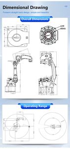Bras de robot industriel universel à 6 axes, équipement robotique, soutien pour la soudure robotisée, le meulage, solution personnalisée pour la fabrication des métaux - Product Image 6