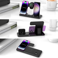 Station de charge pliable sans fil double mode (sans fil et filaire) pour iPhone 17/Air/16/15/14, iWatch et AirPods