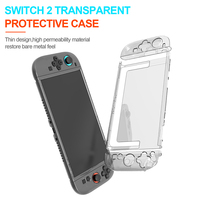 Cangkang penutup casing pelindung keras transparan jernih kristal untuk konsol Nintendo Switch 2 Model 2025 NS2