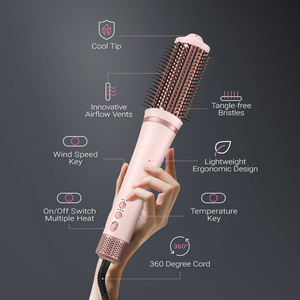 ULELAY Secador Térmico de Alta Velocidad 1500W <span class=keywords><strong>Cepillo</strong></span> de Aire Caliente de Un Paso <span class=keywords><strong>Cepillo</strong></span> Secador 3 En 1 <span class=keywords><strong>Cepillo</strong></span> Alisador y Rizador de Secado - Product Image 5