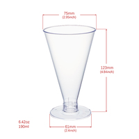 Mingyu nouveau design réutilisable PS plastique verres à vin et champagne tige-attaché et incassable