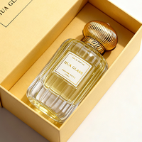 Flacon de parfum en verre cylindrique de haute qualité 100 ml, flacon de parfum vide avec logo personnalisé, avec boîte cadeau, vaporisateur à pompe, fournisseur OEM ODM