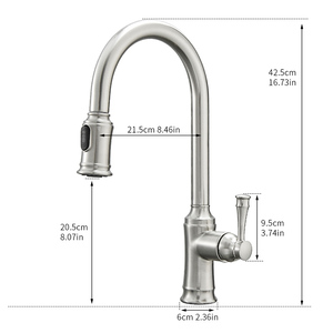 FLG case prefabbricate rubinetti armadi da cucina monocomando rubinetto acciaio inossidabile Pull Down spruzzatore lavello da cucina rubinetto dell'acqua - Product Image 6