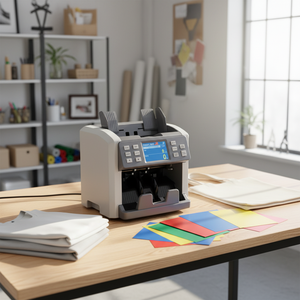 Compteur de billets automatique P100 de haute qualité avec détecteur <span class=keywords><strong>EUR</strong></span>/USD/LYD UV MG IR DD, machine de comptage d'argent de qualité professionnelle, trémie de 1500 pièces - Product Image 4