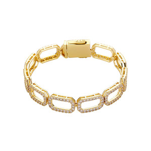 Tobillera de perlas unisex de alta gama, a la moda, que no se decolora, nuevo estilo, diseño hueco con incrustaciones, pulsera versátil - Product Image 5