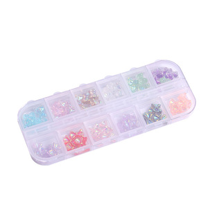 Nouvelle Arrivée - Décorations d'Ongles Colorées à 12 Grilles, Strass DIY Faciles à Appliquer, Breloques 3D Ours Papillon Kawaii en Résine pour Nail Art - Product Image 2